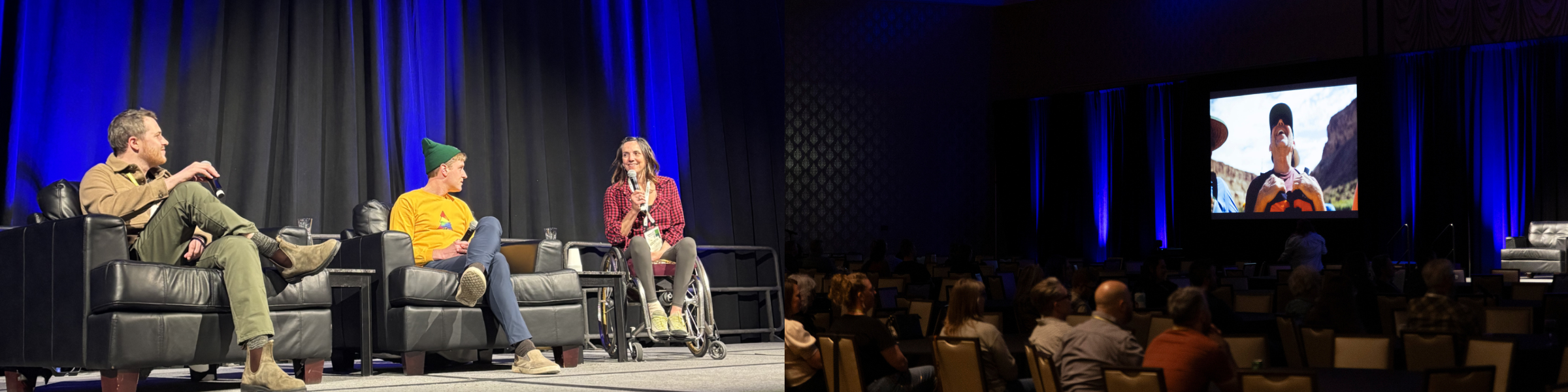 people watching a movie